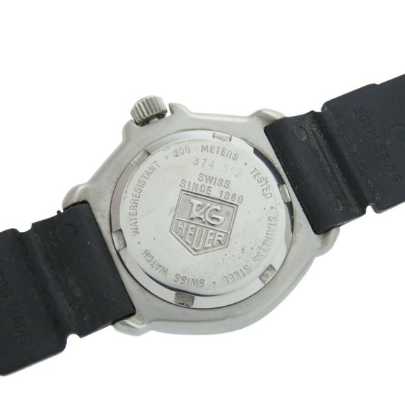 TAG Heuer Formula 1 374.508 Stainless Steel Rubber Black Dial Quartz Wristwat...